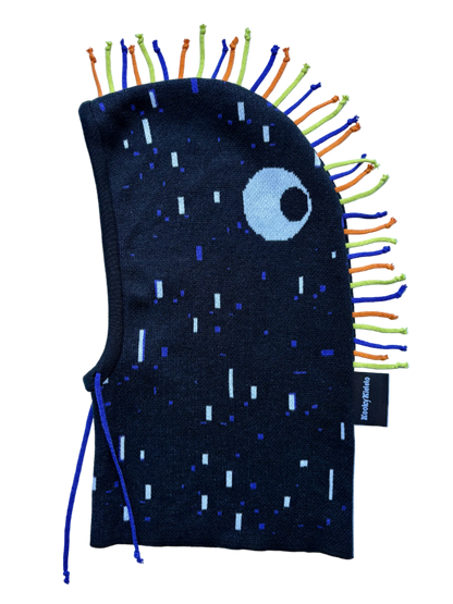 Třásník indigo - sada kukla & nákrčník