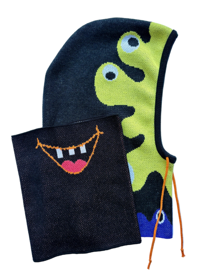 Chapadlík kivi, indigo - sada kukla & nákrčník